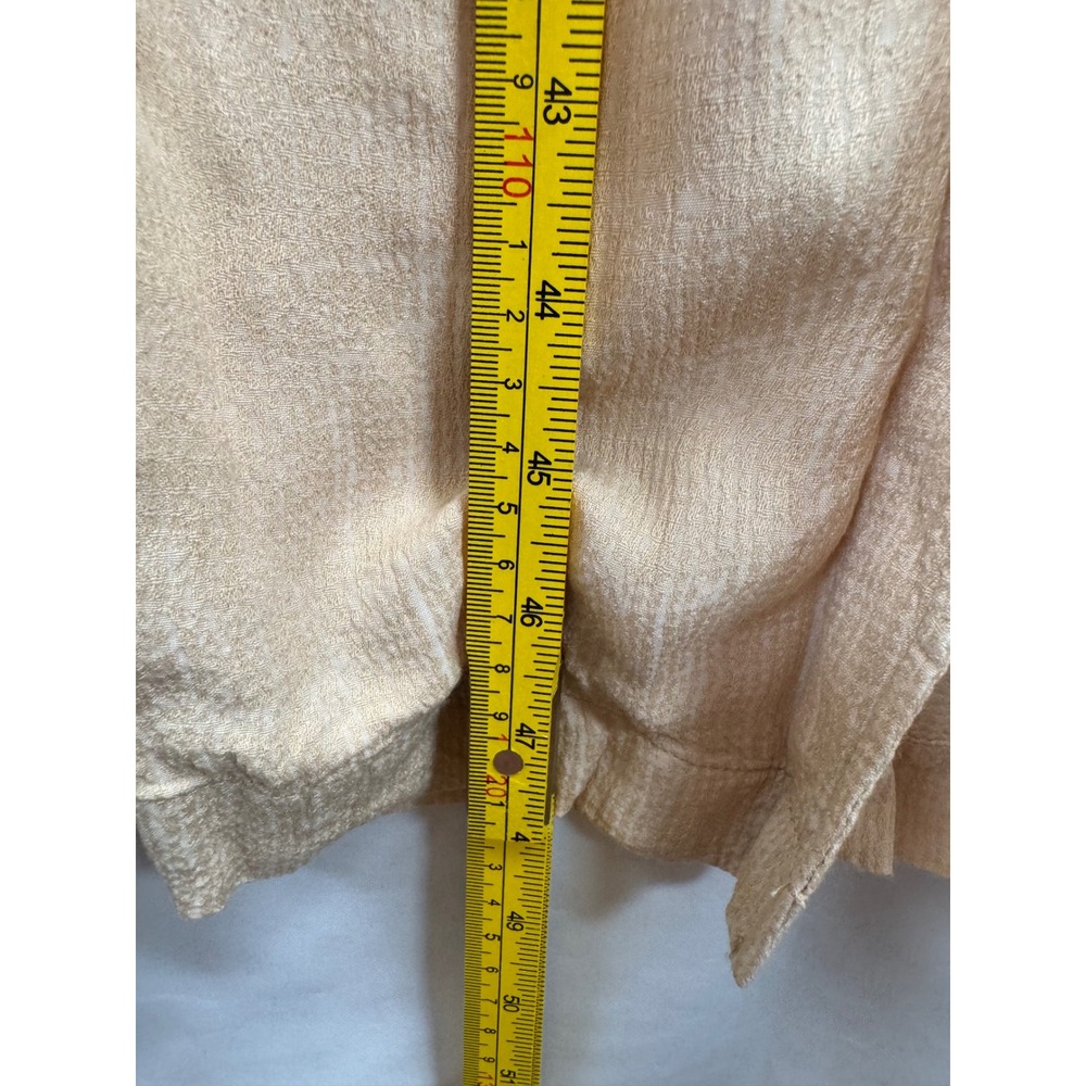Zara TRF Duster Coat sz S/M Tan Double‎ Breasted Textured retro relaxed preppy - Picture 5 of 7